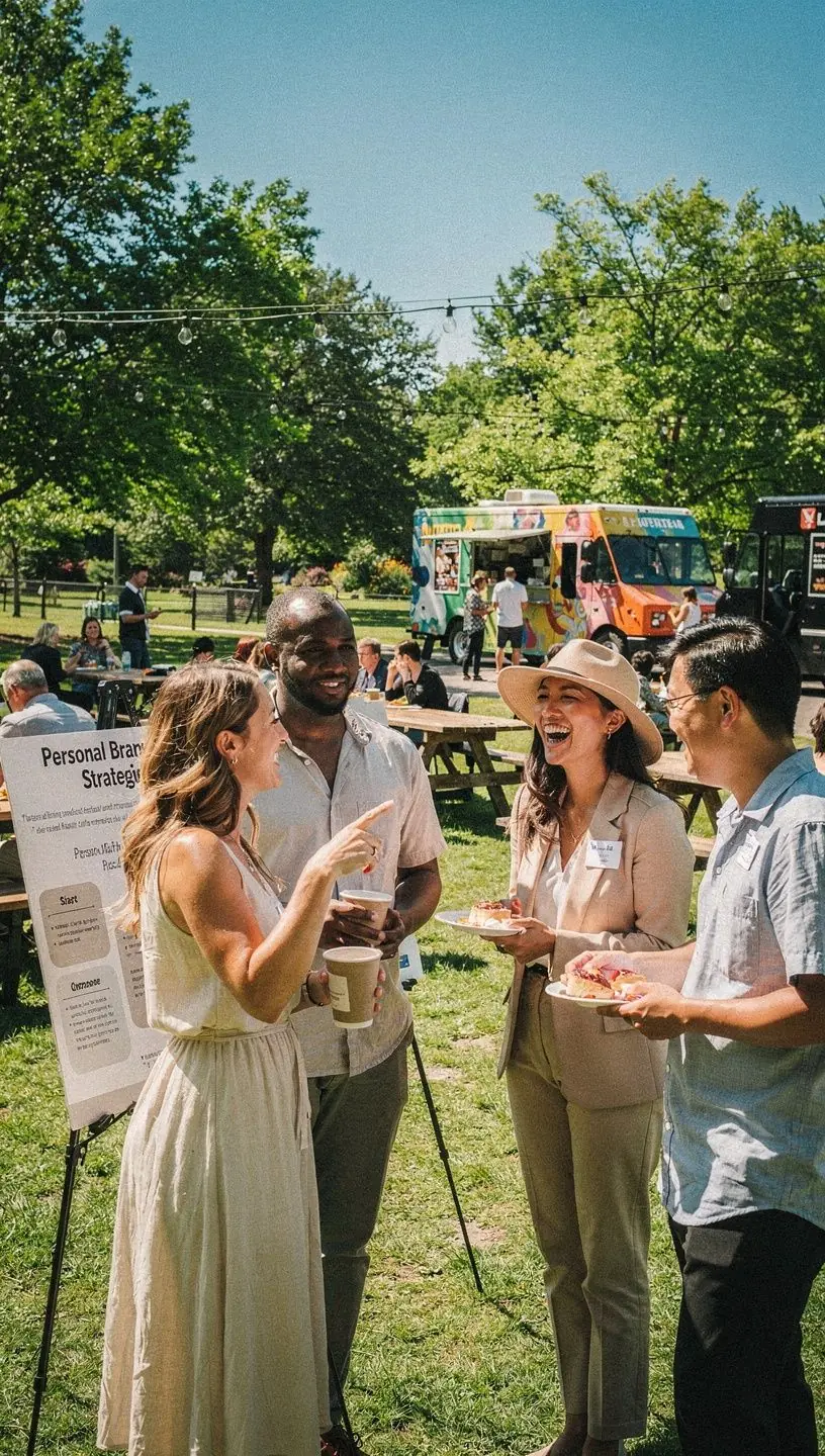 Osoby w trakcie praktycznego ćwiczenia na warsztatach rozwoju marki osobistej, skupione na budowaniu autentyczności.